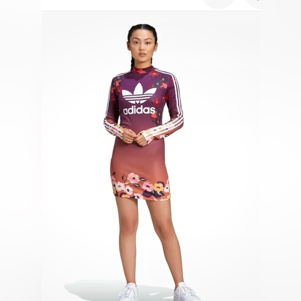 Women's adidas Originals x HER STUDIO LONDON LONG SLEEVE DRESS. Multicolor. New